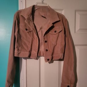 Corduroy brown jacket cropped